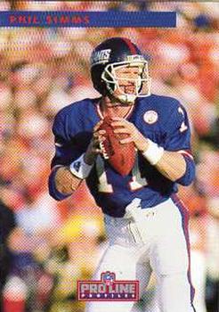 1992 Pro Line Profiles #343 Phil Simms Front