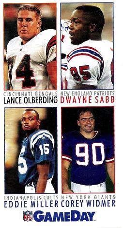 1992 GameDay #401 Lance Olberding / Dwayne Sabb / Eddie Miller / Corey Widmer Front