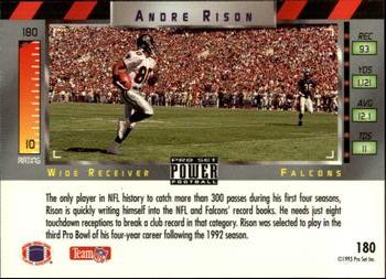 1993 Pro Set Power #180 Andre Rison Back