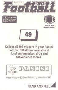 1990 Panini Stickers #49 Simon Fletcher Back