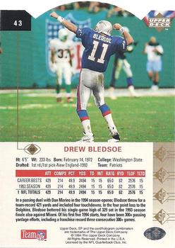 1994 SP - Die Cut #43 Drew Bledsoe Back