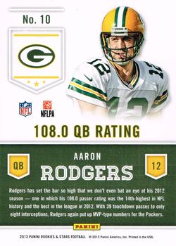 2013 Panini Rookies & Stars - Statistical Standouts #10 Aaron Rodgers Back