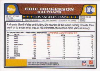 2008 Topps - Turn Back the Clock #5 Eric Dickerson Back