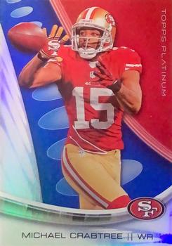 2013 Topps Platinum - Sapphire #24 Michael Crabtree Front