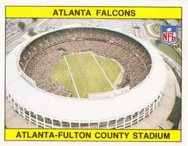 1988 Panini Stickers #232 Atlanta Falcons Helmet Back