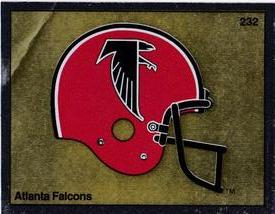 1988 Panini Stickers #232 Atlanta Falcons Helmet Front
