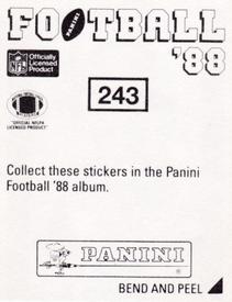 1988 Panini Stickers #243 Robert Moore Back