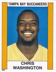 1988 Panini Stickers #424 Chris Washington Front