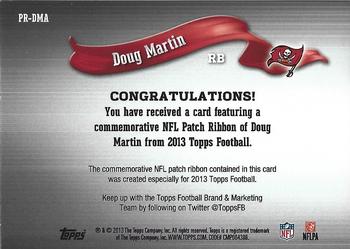 2013 Topps - Ribbons Pink Team Logo #PR-DMA Doug Martin Back