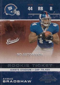 2007 Playoff Contenders #105 Ahmad Bradshaw Front