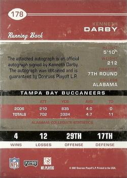 2007 Playoff Contenders #178 Kenneth Darby Back