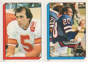 1986 Topps Stickers #22 / 172 Frank Garcia / Joe Cribbs Front