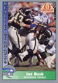 1990 Pacific Oroweat Seattle Seahawks #35 Joe Nash Front