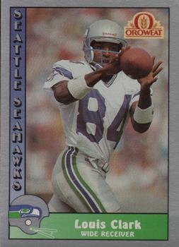 1990 Pacific Oroweat Seattle Seahawks #45 Louis Clark Front