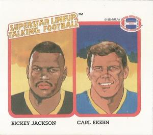 1989 Parker Brothers Talking Football #NNO Rickey Jackson / Carl Ekern Front