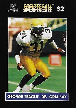 1996 Sportscall Phone Cards #32 George Teague Front