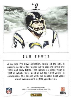 2013 Panini Prizm - Decade Dominance Prizms Red #9 Dan Fouts Back