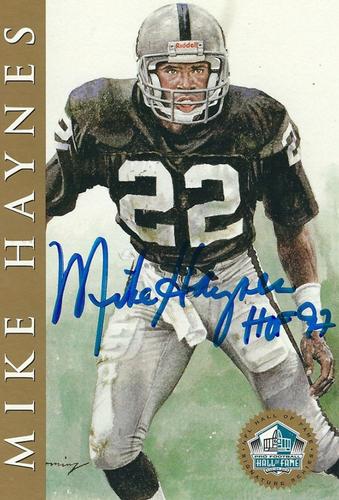 1998 Ron Mix HOF Autographs - Platinum #NNO Mike Haynes Front