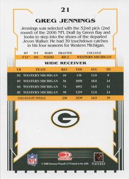 2006 Donruss Frito Lay #21 Greg Jennings Back