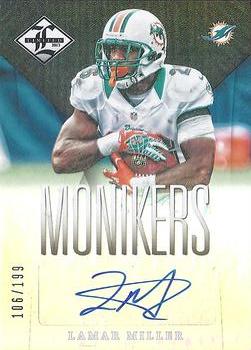 2013 Panini Limited - Monikers Autographs Silver #55 Lamar Miller Front