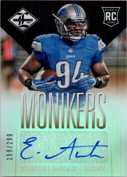 2013 Panini Limited - Monikers Autographs Silver #172 Ezekiel Ansah Front