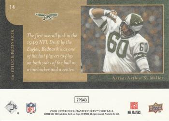 2008 Upper Deck Masterpieces #14 Chuck Bednarik Back