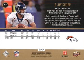 2008 SP Rookie Edition #37 Jay Cutler Back
