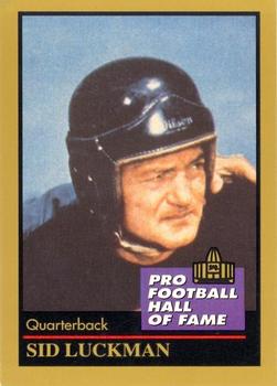 1991 Enor Pro Football HOF #89 Sid Luckman Front