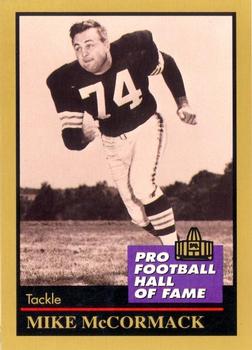 1991 Enor Pro Football HOF #96 Mike McCormack Front