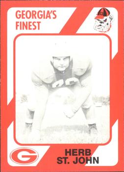 1989 Collegiate Collection Georgia Bulldogs (200) #23 Herb St. John Front