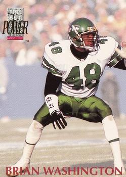 1992 Pro Set Power #148 Brian Washington Front