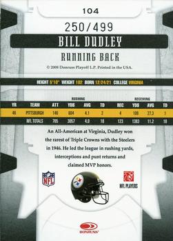 2008 Leaf Limited #104 Bill Dudley Back