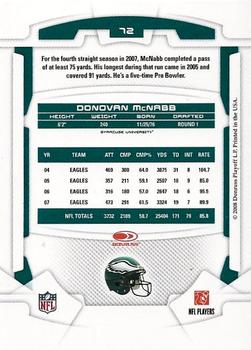 2008 Leaf Rookies & Stars #72 Donovan McNabb Back