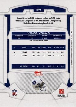 2008 Leaf Rookies & Stars #94 Vince Young Back