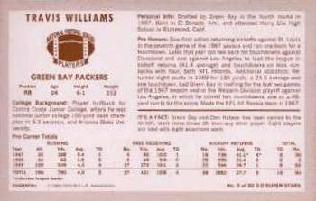 1970 Kellogg's #5 Travis Williams Back