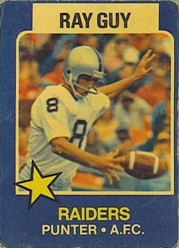 1975 Wonder Bread #20 Ray Guy  Front