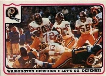 1976 Fleer Team Action #56 Let's Go, Defense! Front