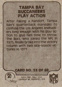 1978 Fleer Team Action #53 Play Action Back