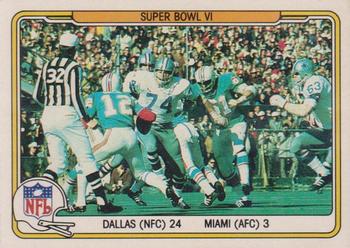 1982 Fleer Team Action #62 Super Bowl VI Front