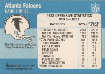 1983 Fleer Team Action #1 Breaking Away for Six Points Back