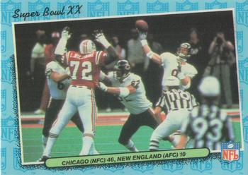 1986 Fleer Team Action #86 Super Bowl XX Front