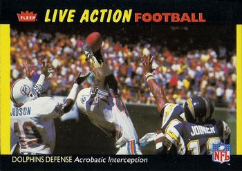 1987 Fleer Team Action #30 Acrobatic Interception Front