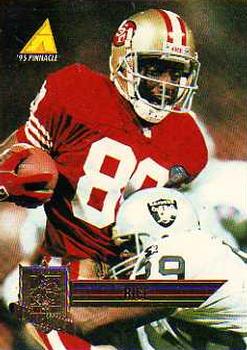 1995 Pinnacle Club Collection #195 Jerry Rice Front