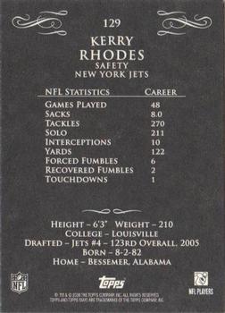 2008 Topps Mayo #129 Kerry Rhodes Back