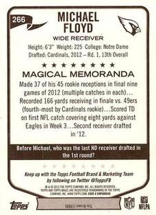 2013 Topps Magic - Mini #266 Michael Floyd Back