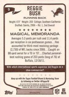 2013 Topps Magic - Mini Orange Border #9 Reggie Bush Back