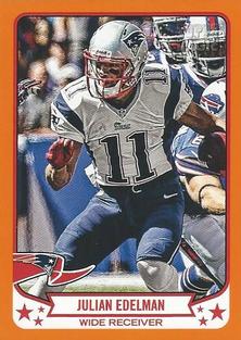 2013 Topps Magic - Mini Orange Border #322 Julian Edelman Front