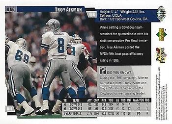 1997 Collector's Choice Dallas Cowboys #DA6 Troy Aikman Back