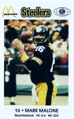 1984 Pittsburgh Steelers Police #NNO Mark Malone Front