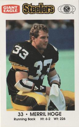 1992 Pittsburgh Steelers Kiwanis Giant Eagle Police #NNO Merril Hoge Front